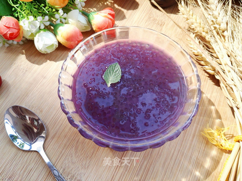 #trust之美#purple Sweet Potato Honey Sago recipe