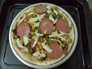 You Can Also Eat Pizza Hut at Home-green Pepper Ham Pizza recipe