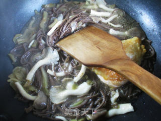 Soba Noodles with Duck Eggs and Mushrooms recipe