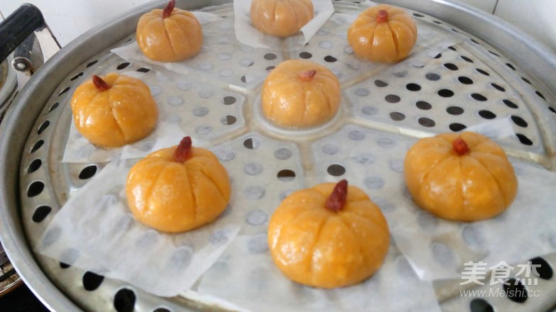 Steamed Glutinous Rice Pumpkin Pie recipe