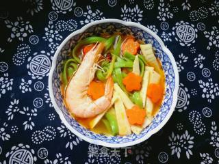 Shrimp and Spinach Noodles recipe
