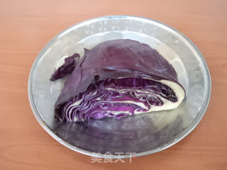 Roasted Purple Cabbage with Hericium recipe