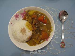 Color and Flavor Curry Beef Rice recipe