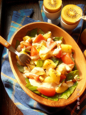 Vegetable and Fruit Warm Salad