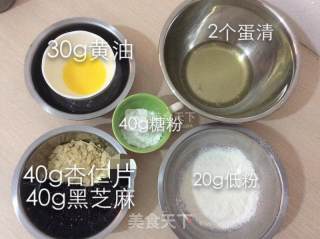 Black Sesame Almond Macaroons recipe
