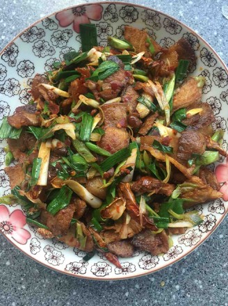 Twice Cooked Pork with Garlic Sprouts