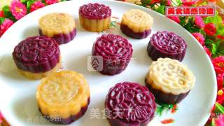 Two-color Purple Sweet Potato Glutinous Rice Cake recipe