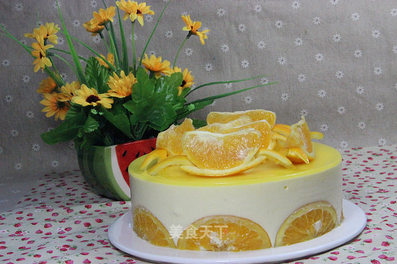 Fresh Orange Mousse Cake recipe