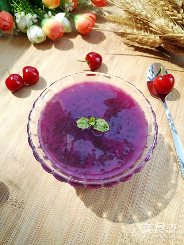 Purple Sweet Potato Honey Sago recipe