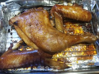 Honey-glazed Turkey Leg and Chicken Wings recipe