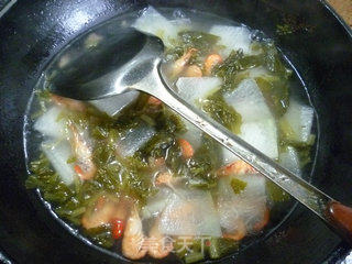 Pickled Vegetables, River Shrimp and Winter Melon Soup recipe