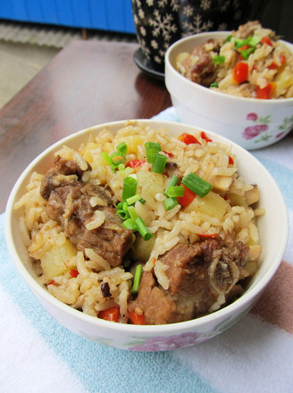 Braised Rice with Pork Ribs and Mixed Vegetables