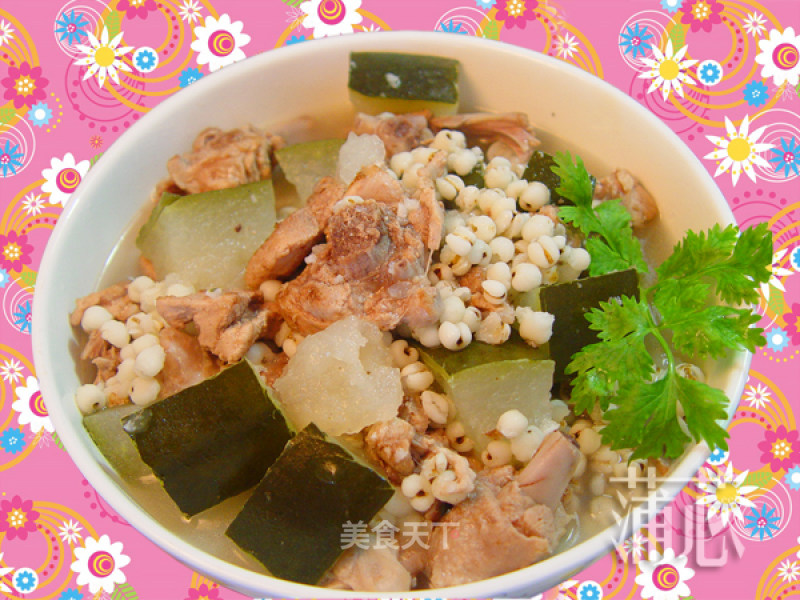 Heat and Dampness Soup——winter Melon and Barley in Duck