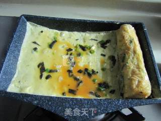 Thick Egg Braised Seaweed Chopped Green Onion recipe