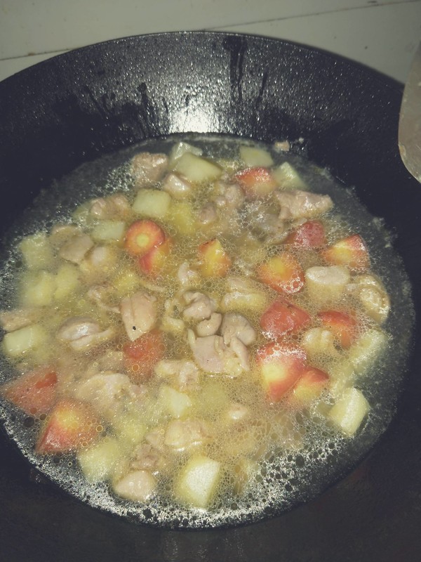 Stewed Chicken Nuggets with Curry Potatoes recipe