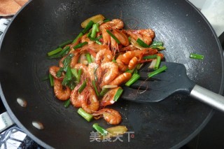 Stir-fried Shrimp with Scallions recipe