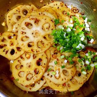 Hot and Sour Lotus Root Slices recipe