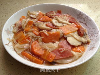 Stir-fried Fresh Mushrooms with Sliced Pork recipe