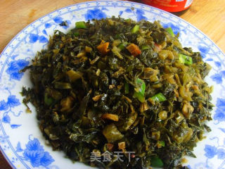 Stir-fried Diced Pork with Wild Spicy Vegetables recipe