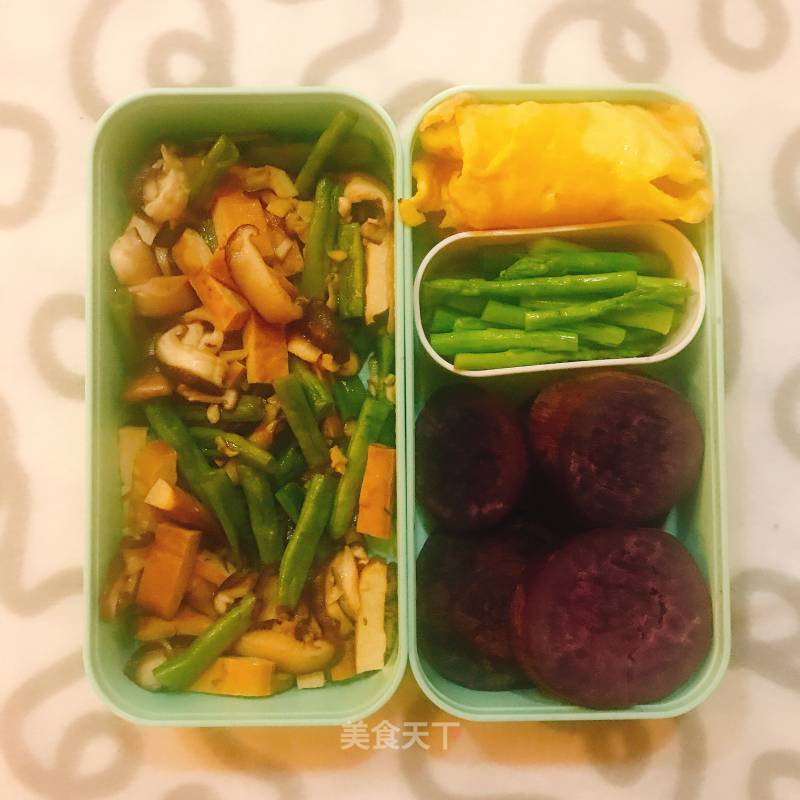Purple Sweet Potato Thick Egg Bento recipe