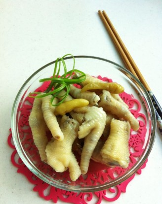 Marinated Chicken Feet with Pickled Peppers recipe