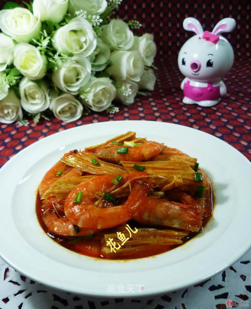 Shrimp with Yuba and Spicy Sauce recipe