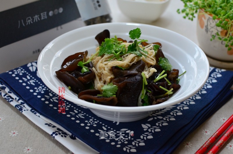 Fungus Enoki Mushroom with Cold Dressing recipe