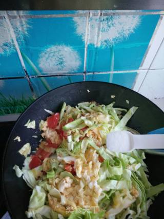 Stir-fried Cabbage with Tomato and Egg recipe