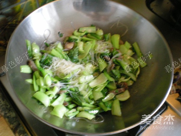 Stir-fried Rape with Vermicelli recipe