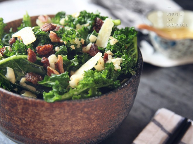 Kale Walnut Raisin Salad