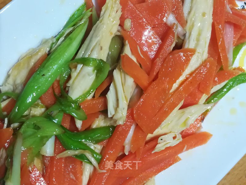 Fried Yuba with Carrots recipe