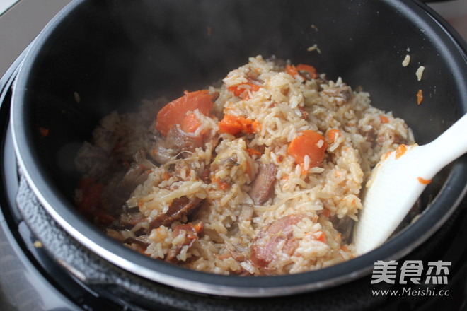 Braised Rice with Sausage and Mushroom recipe