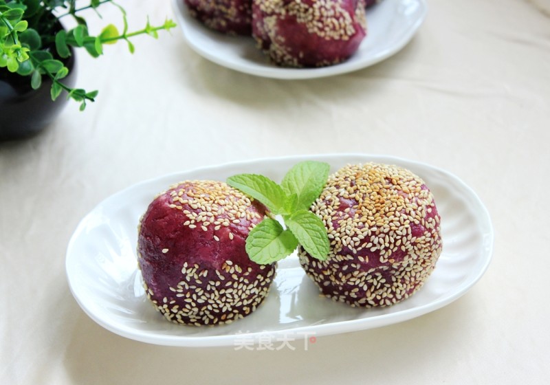 Jujube Puree Purple Sweet Potato Hemp Ball recipe
