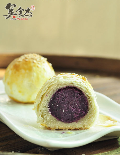 Puff Pastry Purple Sweet Potato Balls recipe