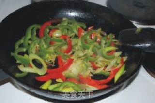 Stir-fried Tenderloin with Mango and Green Pepper recipe