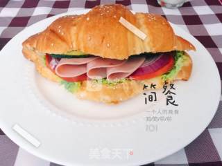 Croissant Sandwich for Nutritious and Healthy Breakfast recipe
