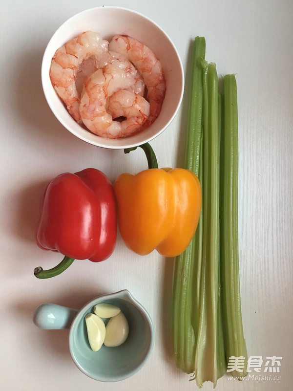Fried Shrimp with Celery recipe