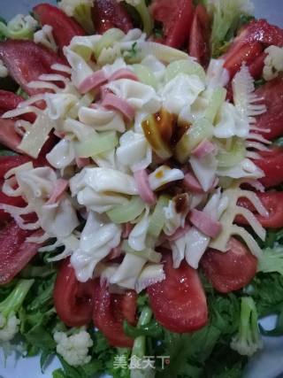Two-color Butterfly Noodle Salad recipe