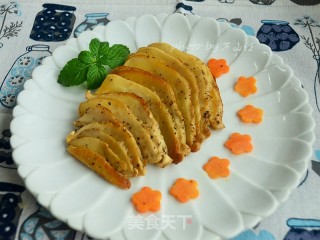 Pan-fried Black Pepper White Ling Mushroom recipe