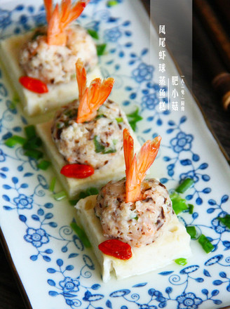 Steamed Fish Cakes with Anchovy Shrimp Balls recipe