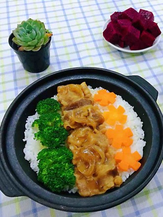 Beef and Seasonal Vegetable Rice Bowl recipe