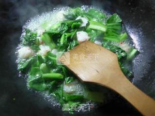 Shrimp Flavour Ball Stir-fried Rape Root recipe