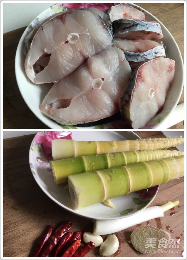 Grilled Herring with Bamboo Shoots recipe