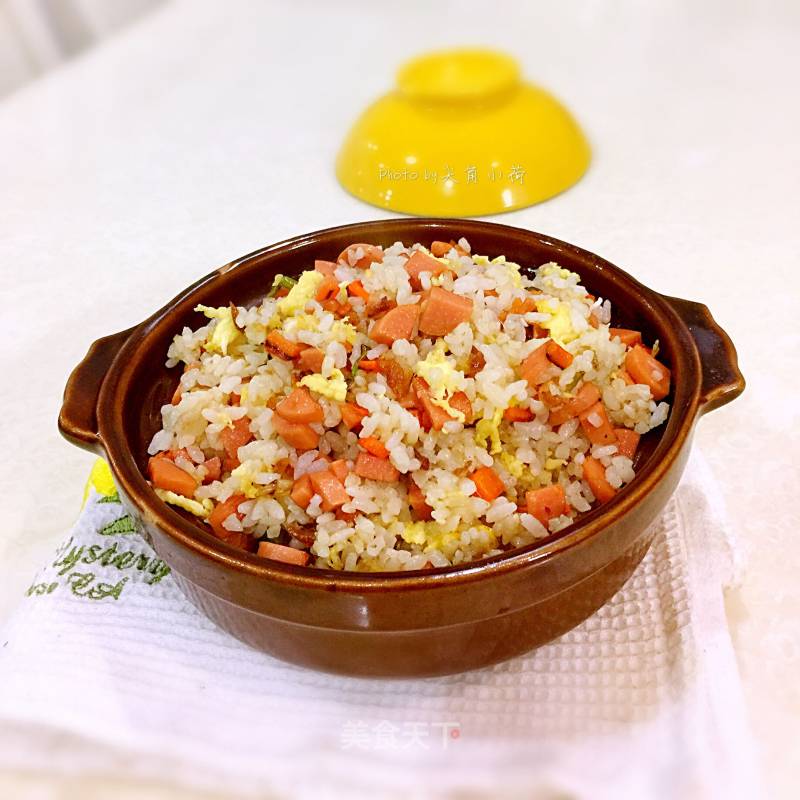 #trust之美#ham and Egg Fried Rice recipe