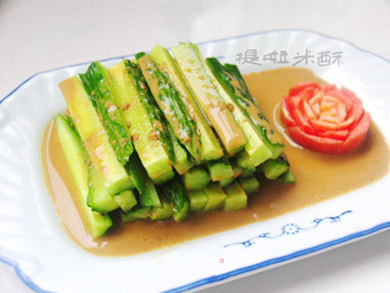 Cucumber Strips with Tahini Sauce recipe
