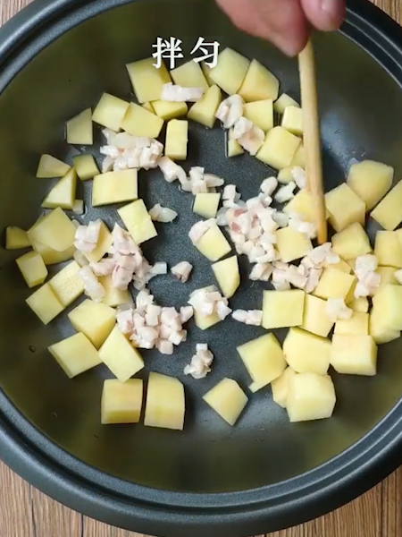 Ham and Potato Stuffed Rice recipe