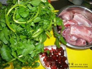 Homemade Soup @@润 Lung Stop Cough-watercress and Pork Ribs Soup recipe