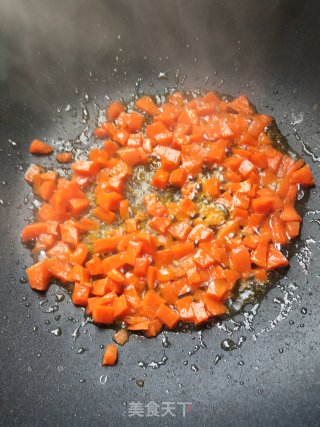 Stir-fried Carrots with Corn and Green Peas recipe