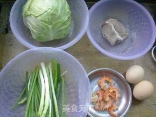 Fried Rice with Cabbage, Shrimp and Egg recipe