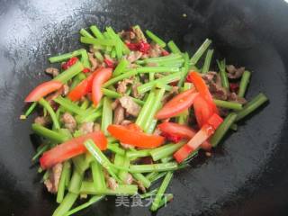 Stir-fried Lamb with Celery-xinjiang Taste recipe